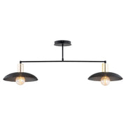 Plafoniera Emibig SPIRIT nera/oro doppia 2xE27 15W