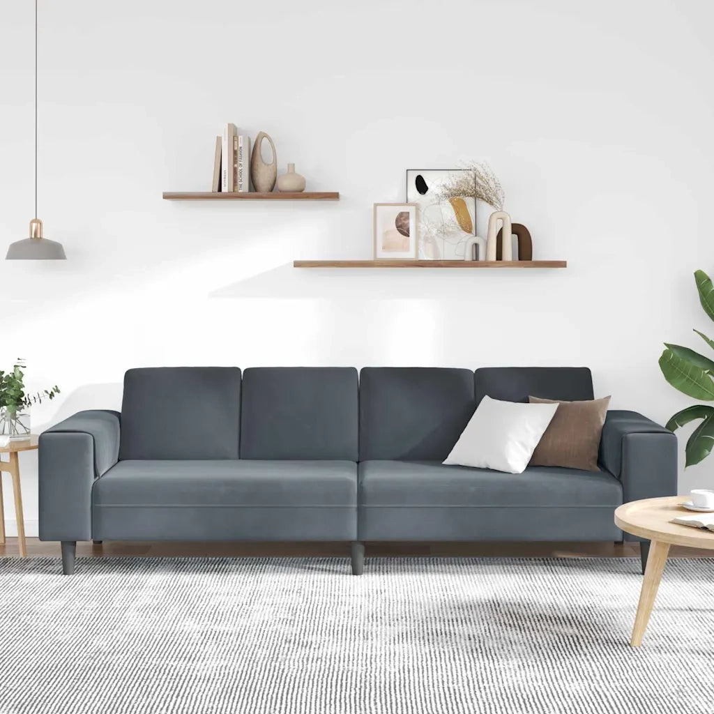 Set di divani Grigio scuro Velluto