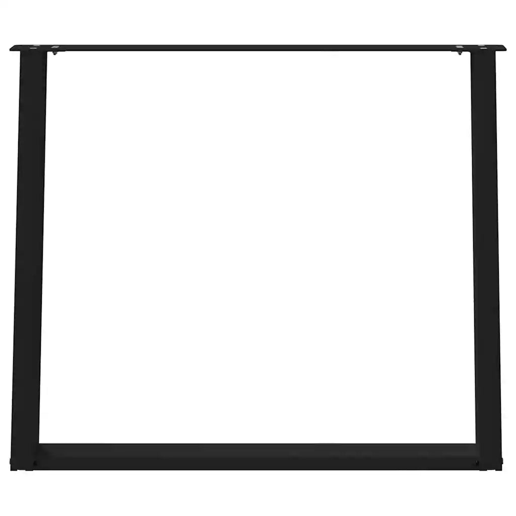 Gambe per tavolo da pranzo a forma di U 2 pz nere 90x(72-73) cm in acciaio 4012800