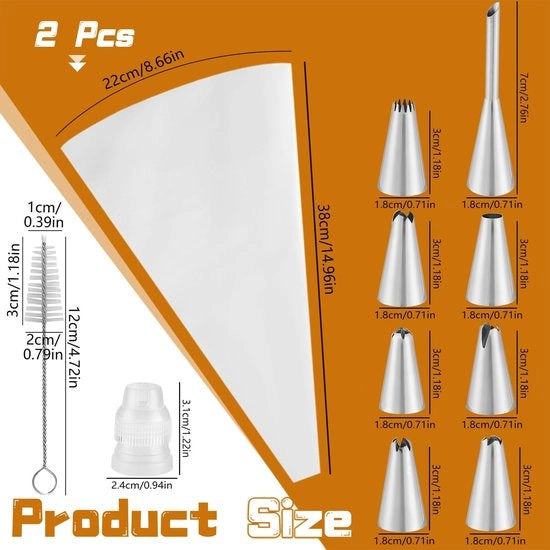 Sacca spray riciclabile con bocchette spray in acciaio inossidabile - Ideale per decorazioni
