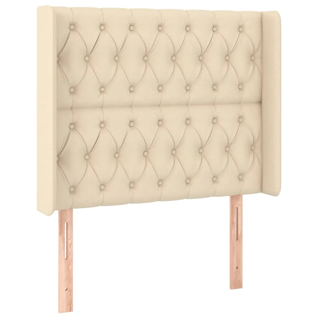 Testiera ad Orecchio Crema 103x16x118/128 cm in Tessuto 3119911