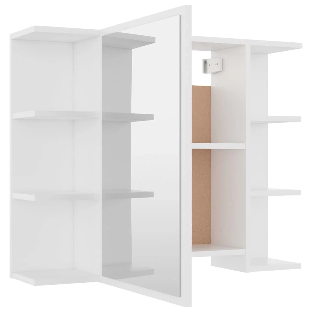 Mobiletto specchio da bagno 80 x 20,5 x 64 cm truciolato bianco 02_0006719