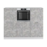 Cucine componibili piccole R-Line Calcestruzzo/Bianco 180 cm senza piano di lavoro Vicco