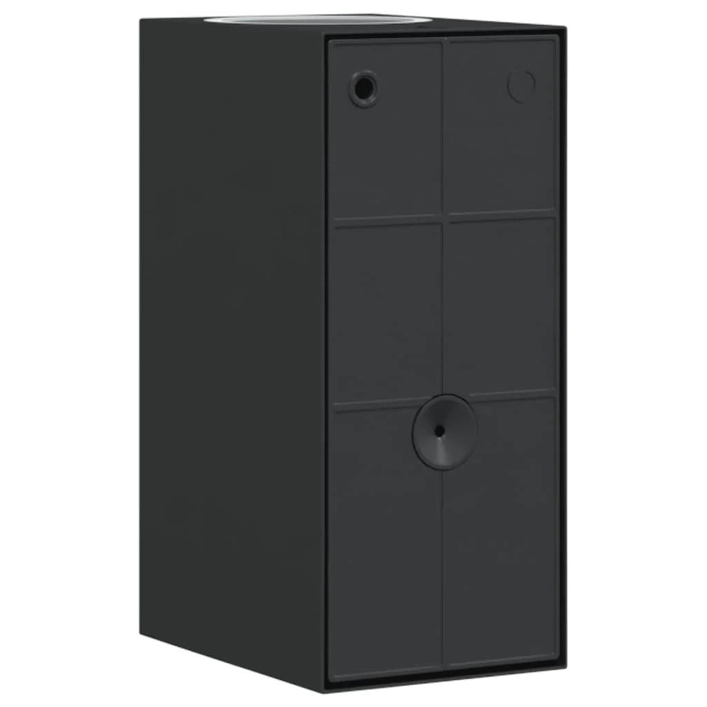 Set di 2 applique da esterno 6,5 x 9,5 x 15 cm resistenti alle intemperie design moderno alluminio nero 02_0056615