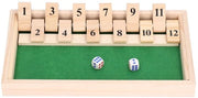 Bordspello di Dadi Premium - Materiale di Alta Qualità - 12 Tavole con Numeri - Design Adattabile - Gioco di Intrattenimento - Impianto in Legno Sostenibile