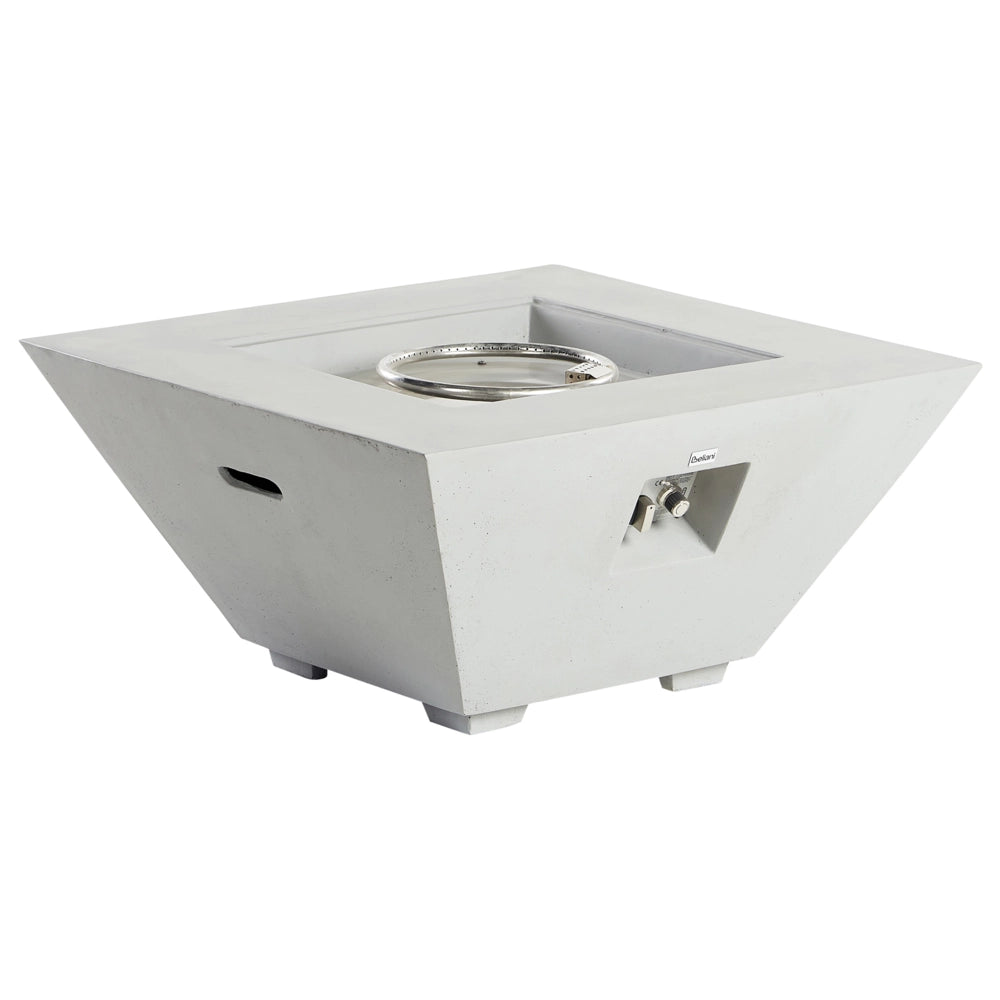 Focolare grigio chiaro 86 x 86 x 42 cm Riscaldatore per patio GRC Quadrato Accessorio per giardino e patio