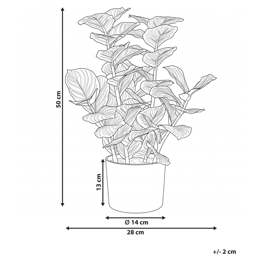 Pianta artificiale in vaso, materiale sintetico verde, 50 cm, accessorio decorativo da interno