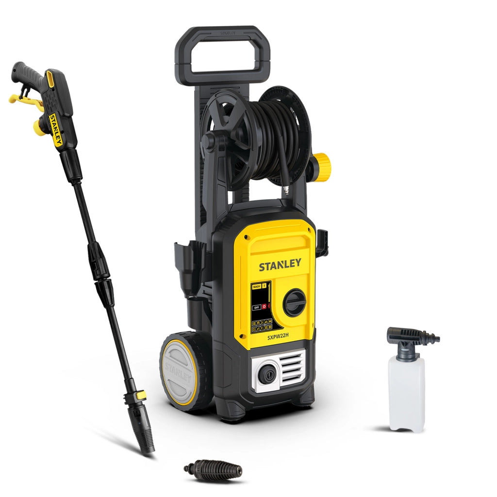 Stanley Idropulitrice SXPW22H ad Alta Pressione, per Auto ed Esterni Casa, Pressione max. 160 bar, Portata max. 480 l/h, Potenza Assorbita 2200 W