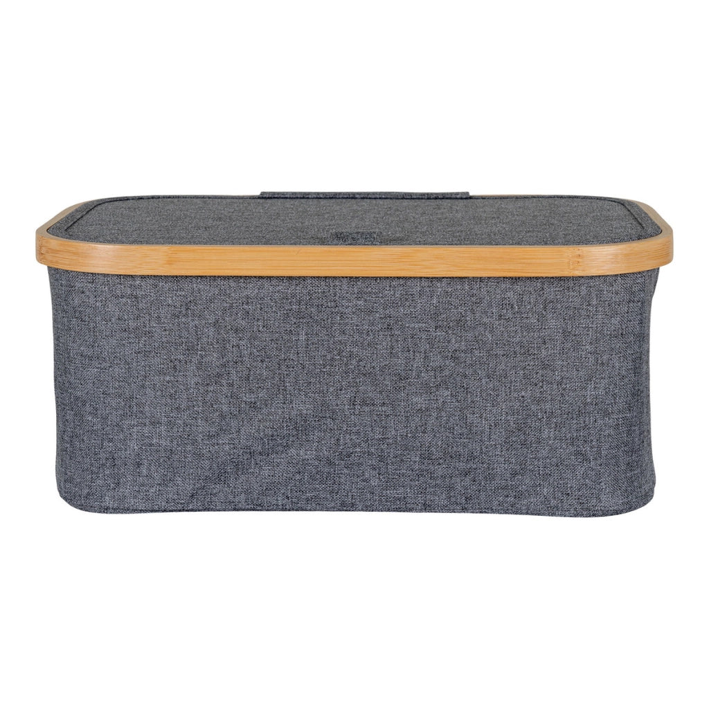 Scatola Portaoggetti Noto, Grigio, Poliestere, 38x26x16 cm