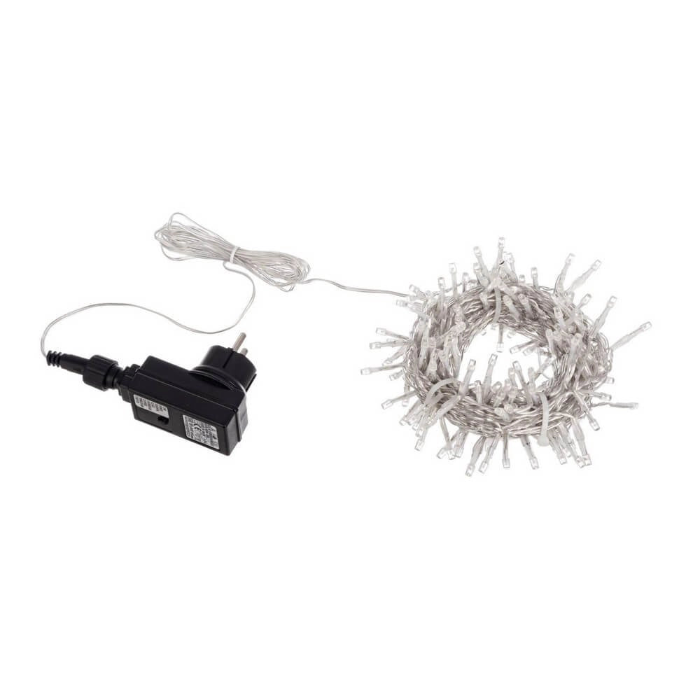 Luci Natale 180 LED Multicolore, Filo Trasparente 5mm, IP44 (12 Pezzi)