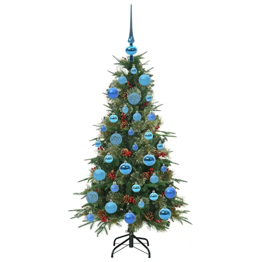 Albero di Natale Artificiale con Rami Pieghevoli Verde 120 cm