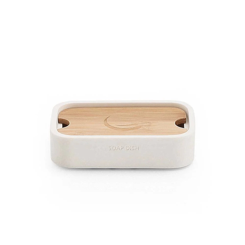 Porasapone d' appoggio GEDY linea Ninfea in resina e legno colore Bianco Matt