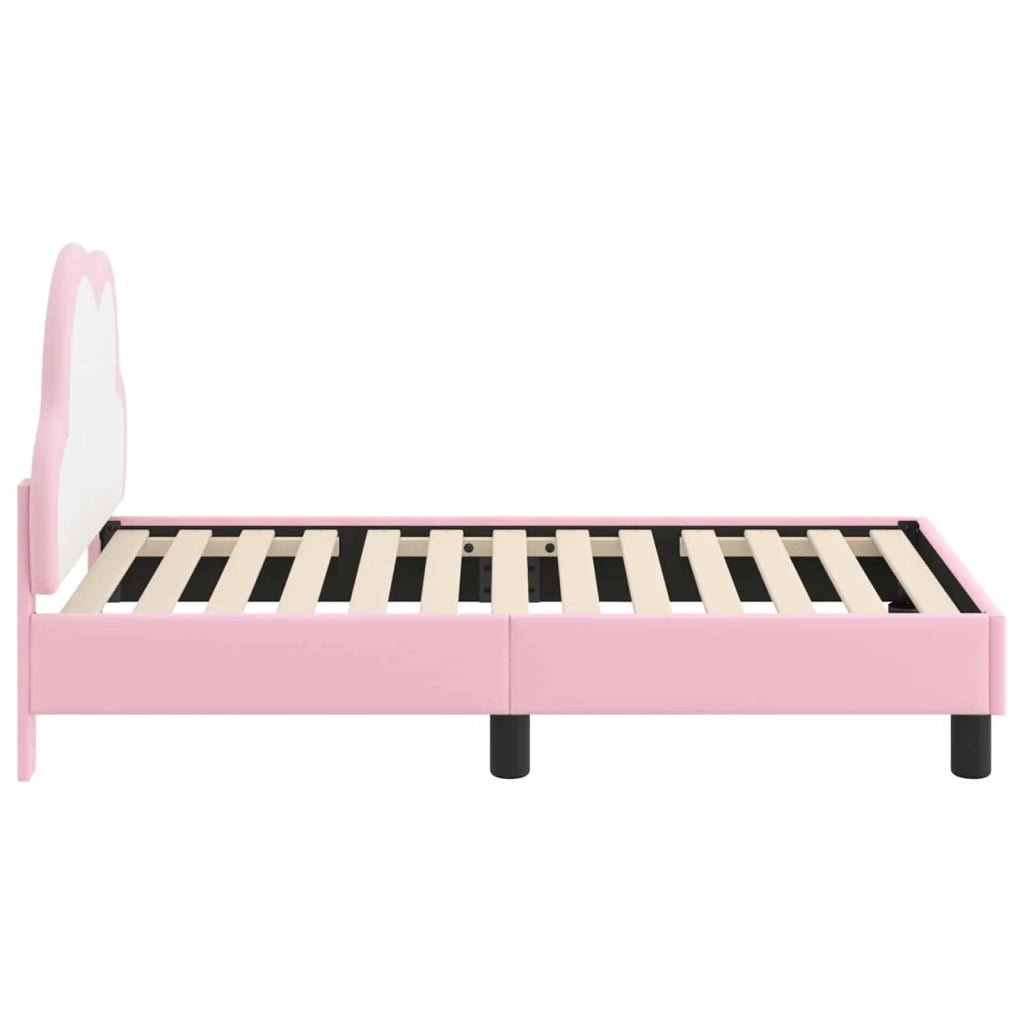 Struttura letto per bambini con testata-Giroletto per bambini Rosa 70 x 140 cm PU 590765