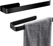 Supporto asciugamano nero - fissaggio a parete - 30 cm - acciaio inossidabile