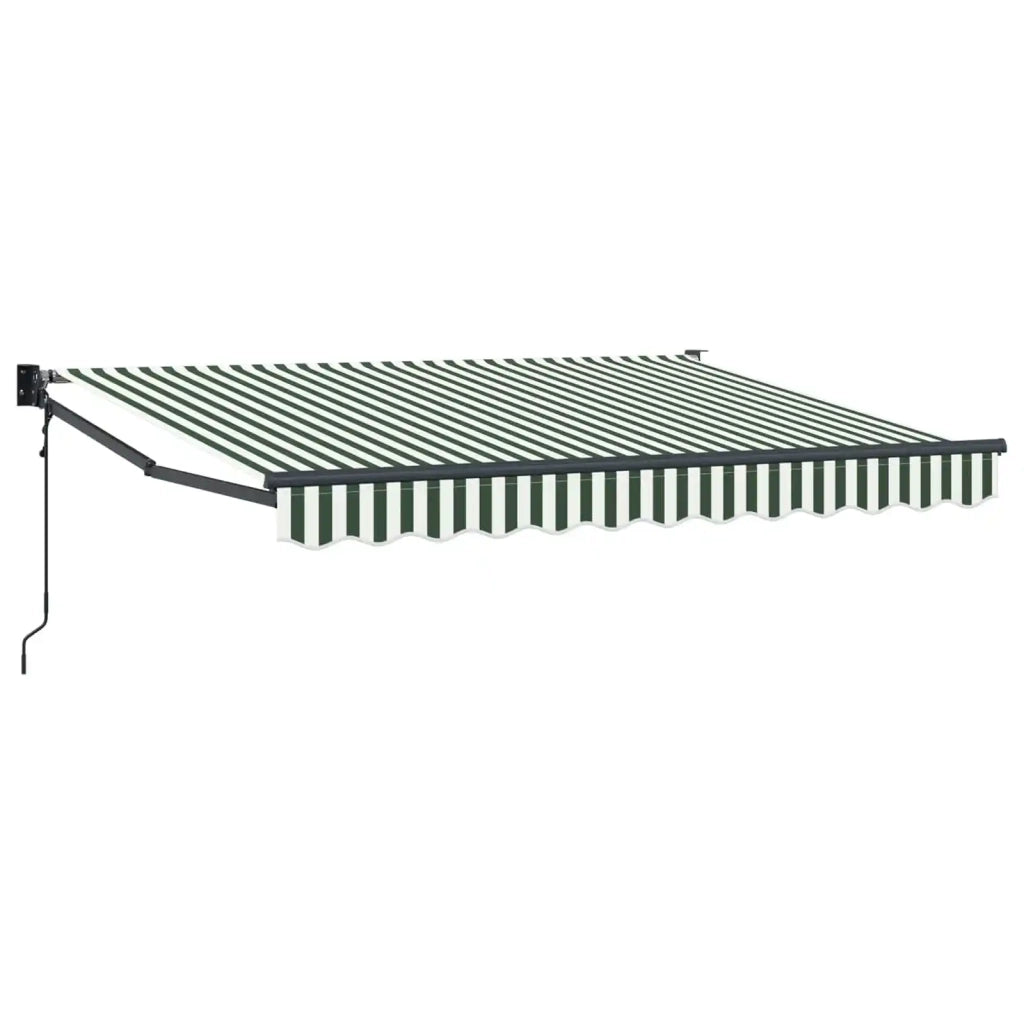 Tettuccio Elettrico Retrattile Verde e Bianco 3,5 x 2 m 3419150