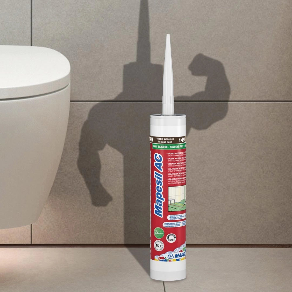 Silicone acetico giunture fughe colorato resistente muffa 310 ml mapesil ac *** colore- sabbia - 133, confezione 1