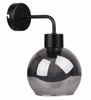Applique Candellux Lady nera vetro fumé E27 interruttore