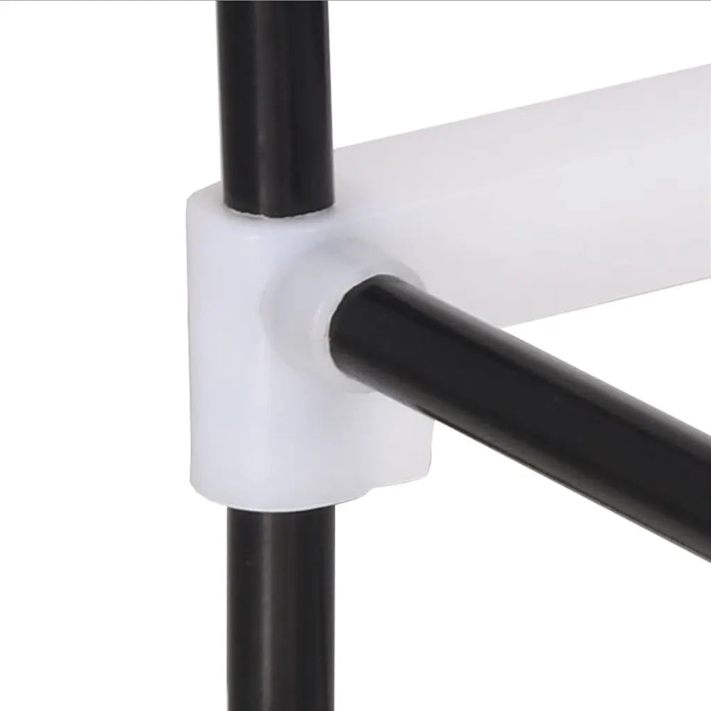 Scarpiera con 7 Ripiani in Metallo e Plastica Nero cod mxl 53464