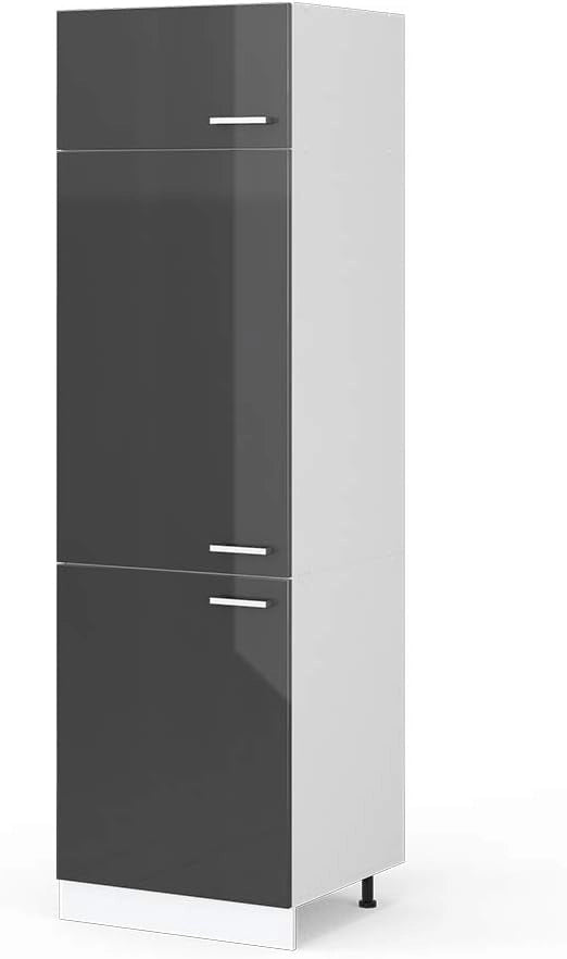 Dispensa universale R-Line, Grigio, 60 cm con porte, per la conservazione di utensili domestici e scorte