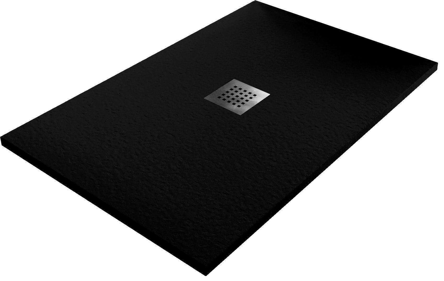 Piatto Doccia in Pietra 80x100 cm Bonussi Ardesia Stone Central Nero