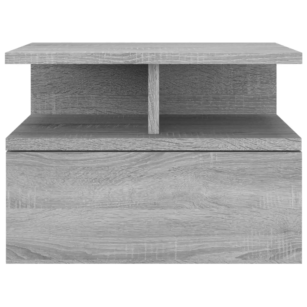 Set di 2 Comodini | Armadio da Notte | Mobiletto da notte Pensili Grigio Sonoma 40x31x27cm Legno Multistrato
