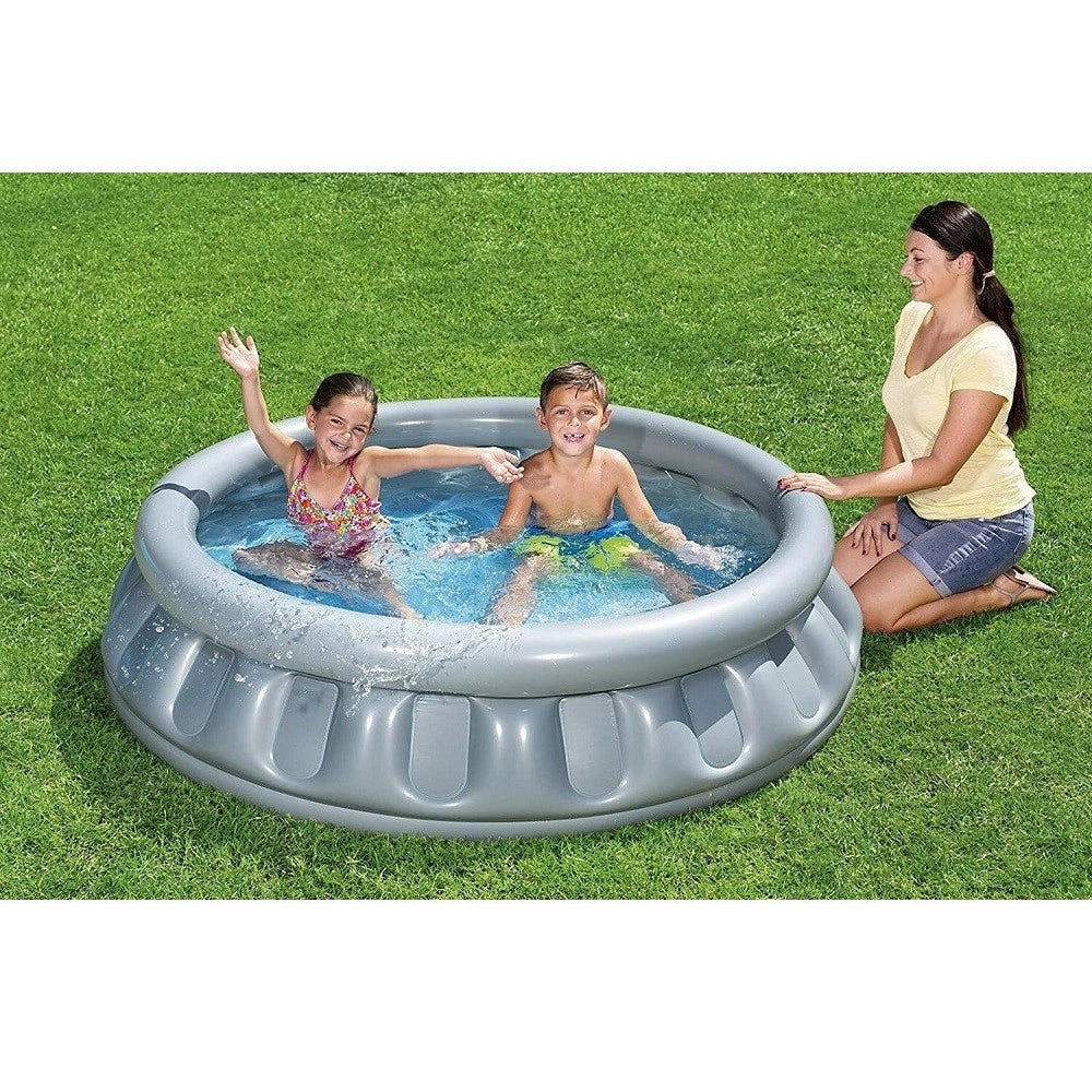 Trade Shop - Piscina Gonfiabile Per Bambini Spaceship Astronave Silver 152x43 Cm 512 Lt 51080 -