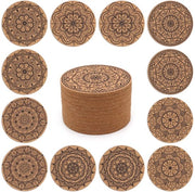 12 pezzi di supporti per tazze in stile indiano con motivi floreali, 10 cm di diametro, adatti per tavolo da pranzo, bar, koffiebar, decorazione, regalo.