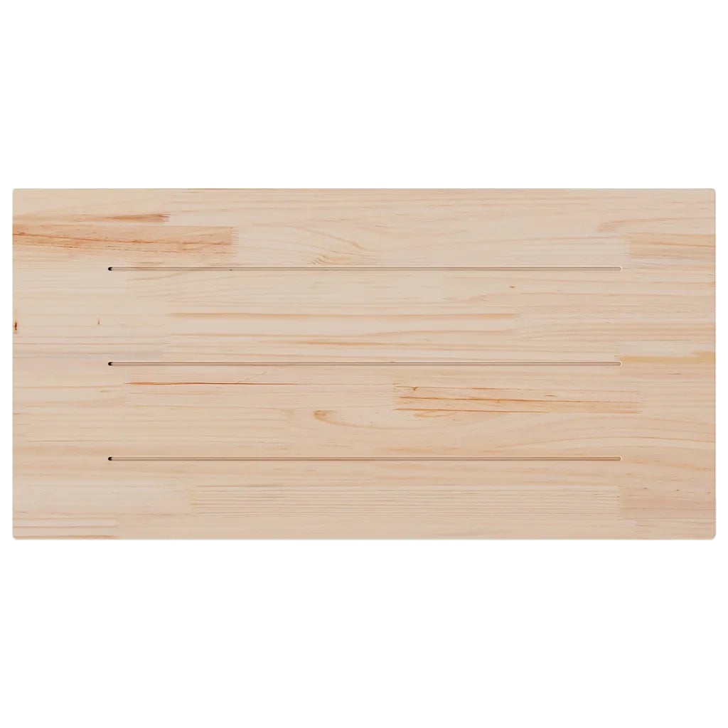 Piano Tavolo Bianco 100x50x2,5 Legno Massello Pino Rettangolare 824406
