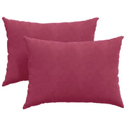 Cuscini da Divano 2 pz | Cuscini per sedie Rosso Vino 70 x 50 cm Tessuto in Cords