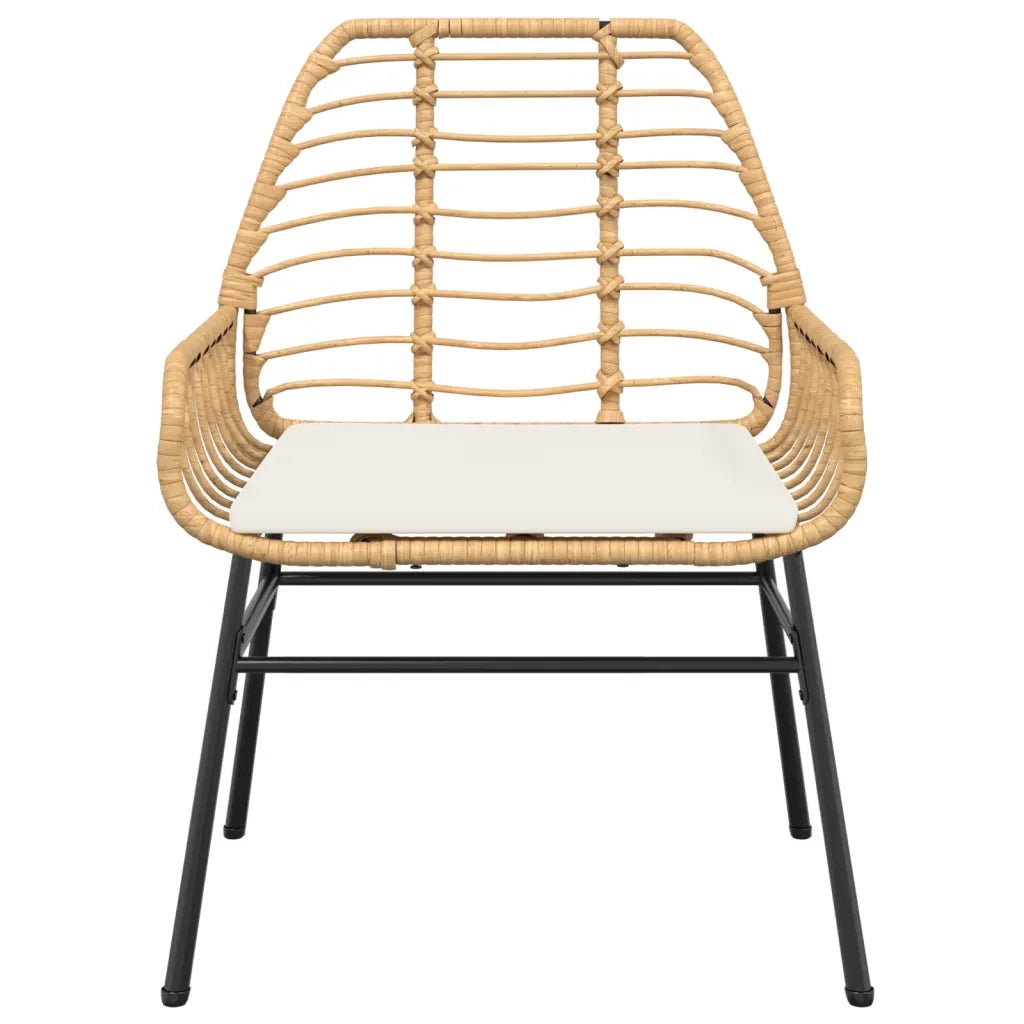 Sedie da Giardino 2pz con Cuscini Marrone in Polyrattan 369094