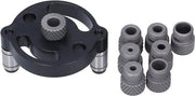 Piastra di foratura verticale - Kit di guide per foratura con 8 guide per diametri 3/4/5/6/7/8/9/10 mm