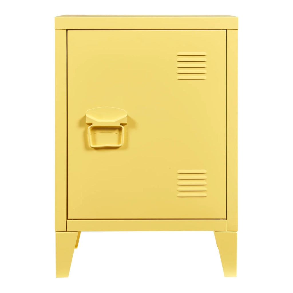 Comodino comodino cassettiera mobile contenitore in acciaio laminato 57 x 40 x 30 cm giallo 03_0011014