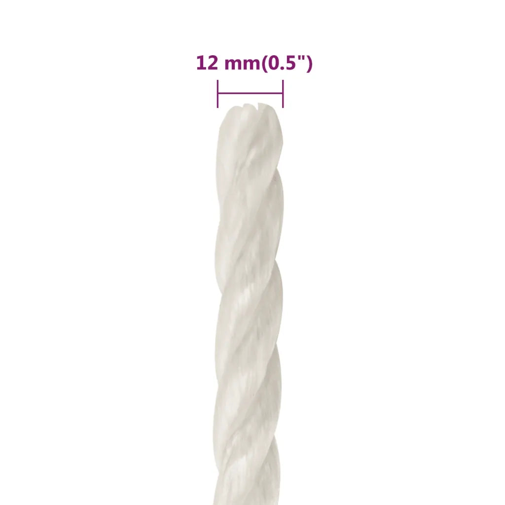 Corda da Lavoro Bianca 12 mm 100 m in Polipropilene 153057