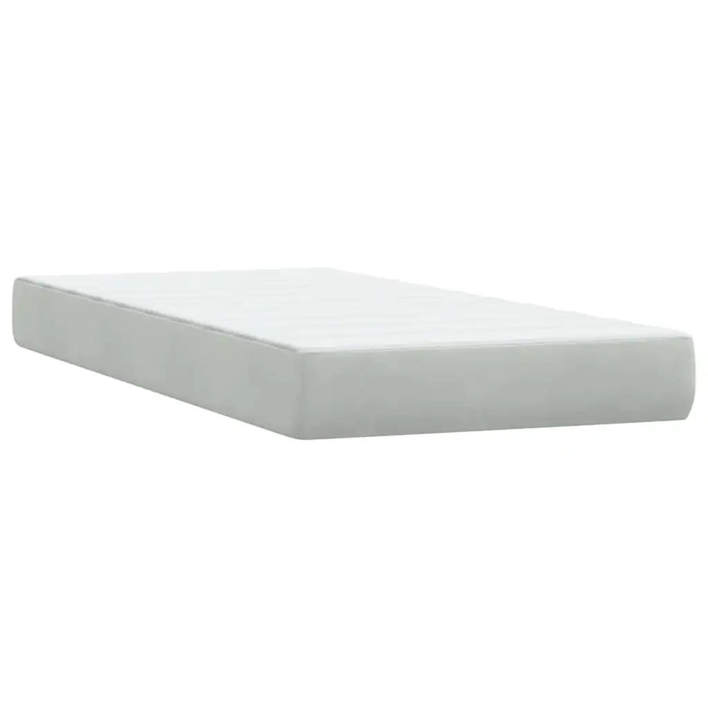 Giroletto a Molle con Materasso Grigio Chiaro 80x210 cm Velluto 3318345