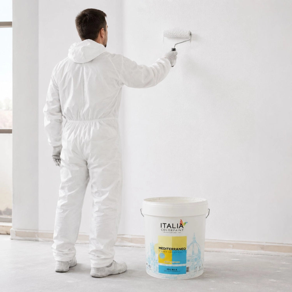 Idropittura quarzo elastomerico termoriflettente ischia antialga bianco litri 13
