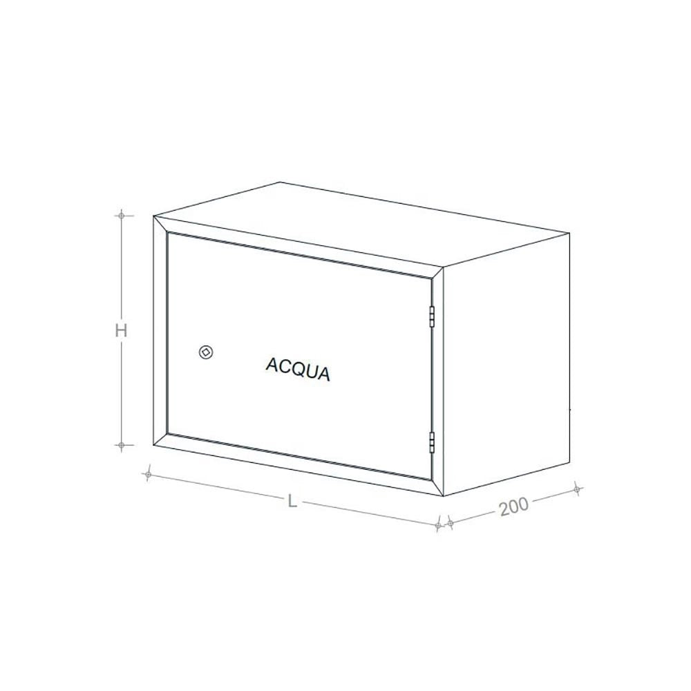Cassetta cassonetto contenitore rame per contatore acqua, scegli se  h 45 x l 70 x p 20cm