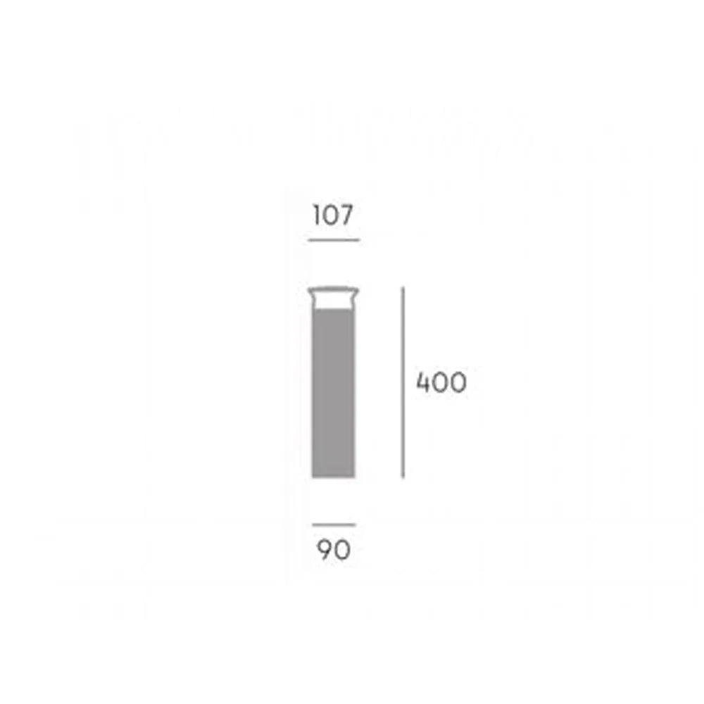 Palo Basso Contemporaneo Kep Alluminio Antracite 1 Luce Led 9W 3000K