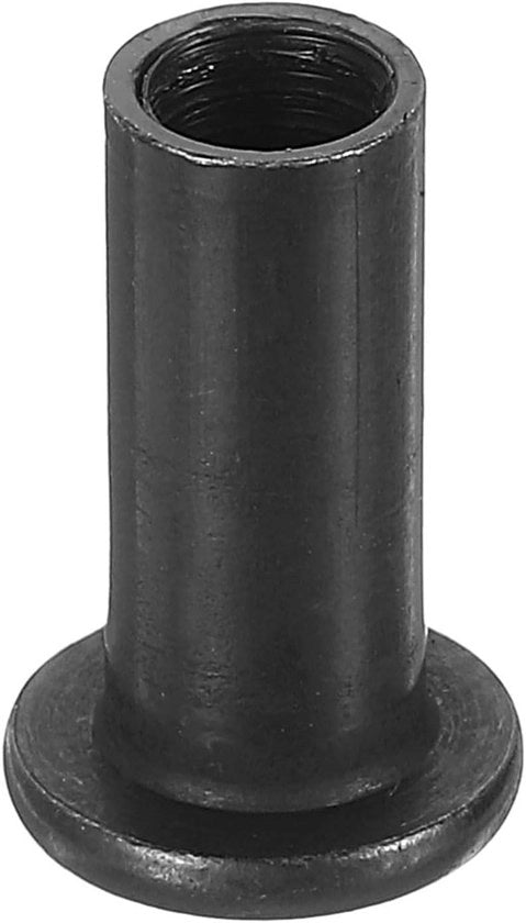 M6 Zeskantkopmoeren in Acciaio di Carburo - 10 Stuks - 18 mm - Nero - Post Sleeve Schroef