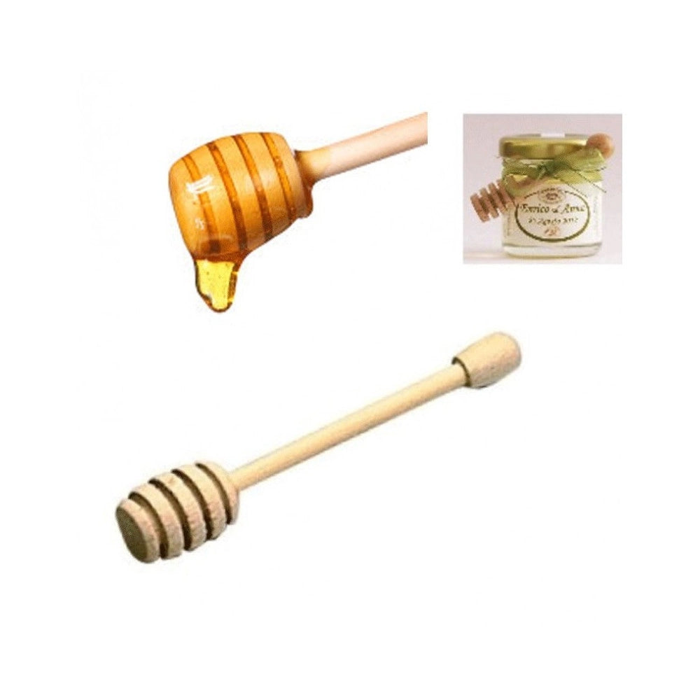 Trade Shop - Dosamiele Raccogli Miele Legno Palette Bastone Mescola Prendi Mestolo Cucchiaio -