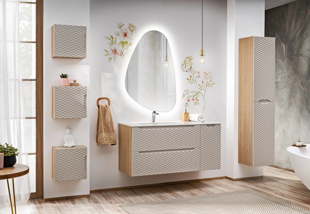 Mobile sottolavabo 90 cm 2 Szuflady Ocean Beige 90 x 57 x 46 cm