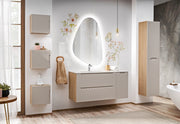 Mobile sottolavabo 90 cm 2 Szuflady Ocean Beige 90 x 57 x 46 cm