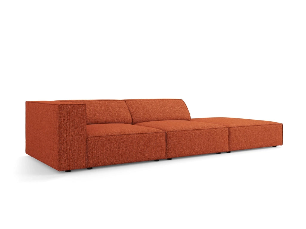 Cosmopolitan Design - Divano destro "Arendal" 4 posti in ciniglia terracotta 