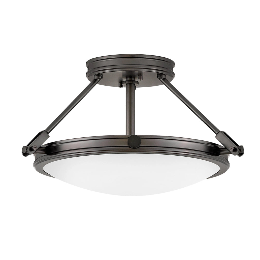 Plafoniera industriale nera Ø42 Collier Hinkley 3xE14
