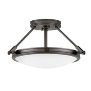 Plafoniera industriale nera Ø42 Collier Hinkley 3xE14