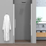 Porta doccia nicchia 75cm in vetro temperato trasparente battente con profilo cromo Neos