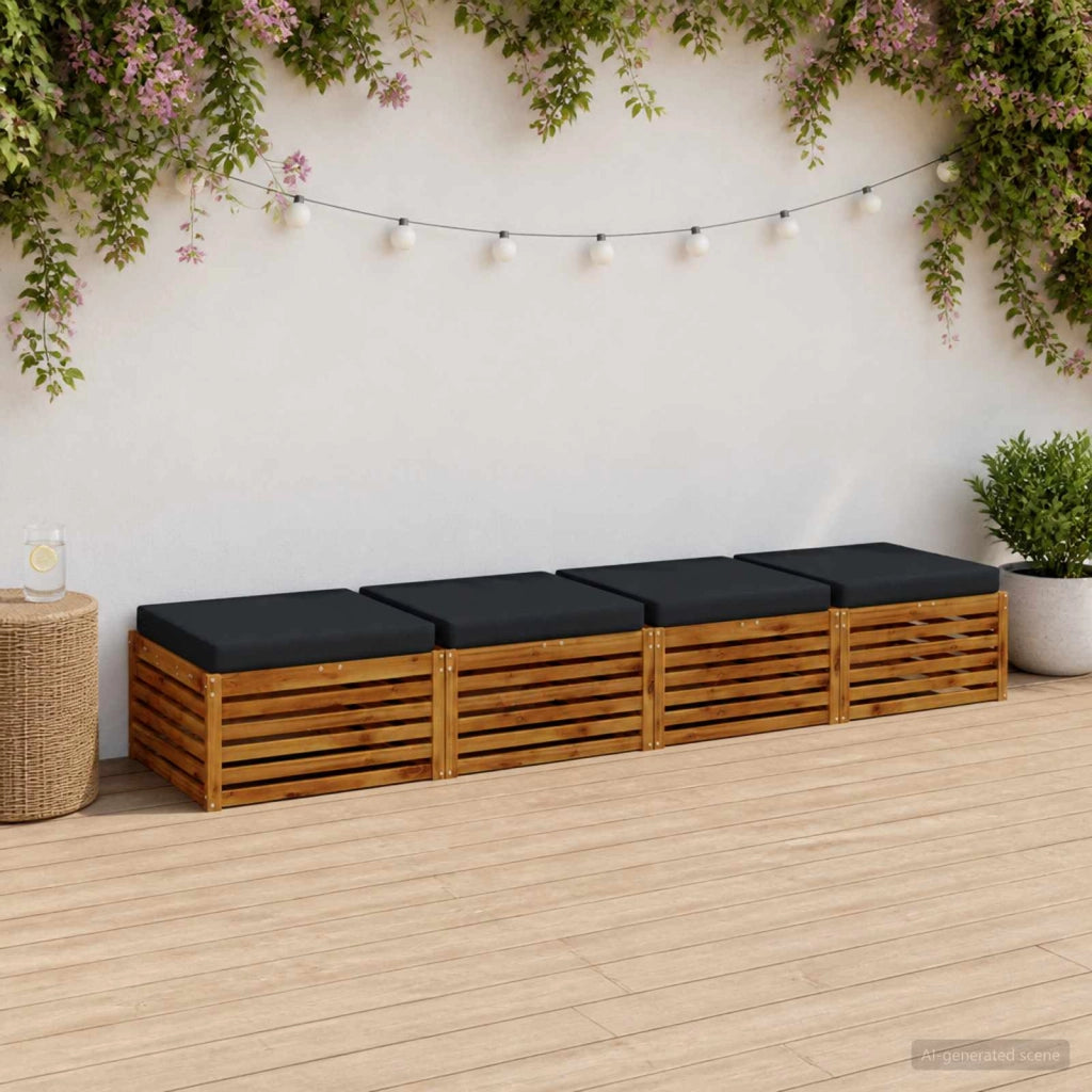 Cuscini per Sedia in 4 Pezzi SOEST 4 pz 100% Poliestere 945062