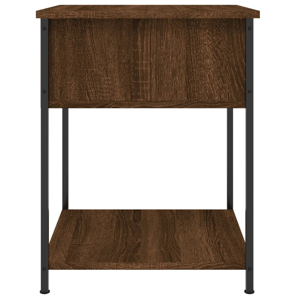 Comodino | Armadio da Notte | Mobiletto da notte Marrone Fumo 44x45x58 cm in Legno Multistrato