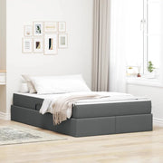 Letto con contenitore e materasso Grigio scuro 120 x 200 cm