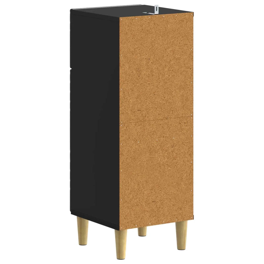 Mobiletto da Bagno DELFT Nero 30 x 31 x 80 cm 897046