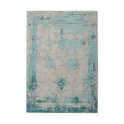 Tappeto vintage Nostalgia in cotone e poliestere turchese